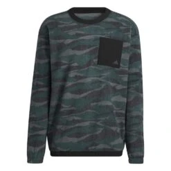 Adidas Texture Print Crew Neck Golf Pullover HF6523
