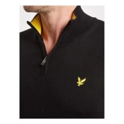 Lyle & Scott Lyle And Scott Toulmont 1/4 Zip Golf Sweater KN332G -Galvie Green Sport Lyle Scott Toulmont Zip Golf Sweater KN332G 6