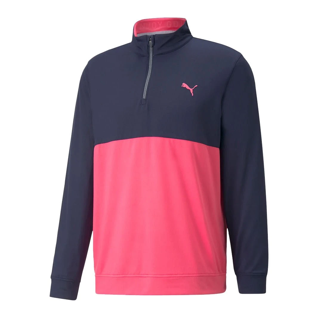 Puma Gamer Colour Block 1/4-Zip Golf Top 532985